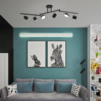 Modern Creative Rotating Track Spotlight LED Semi-Flush Mount Ceiling Light Lumendat
