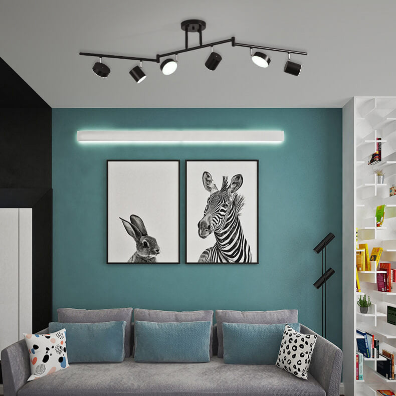 Modern Creative Rotating Track Spotlight LED Semi-Flush Mount Ceiling Light Lumendat