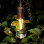 Retro Portable Waterproof Wood Round Cone Battery USB 1-Light Camping Outdoor Light Lumendat