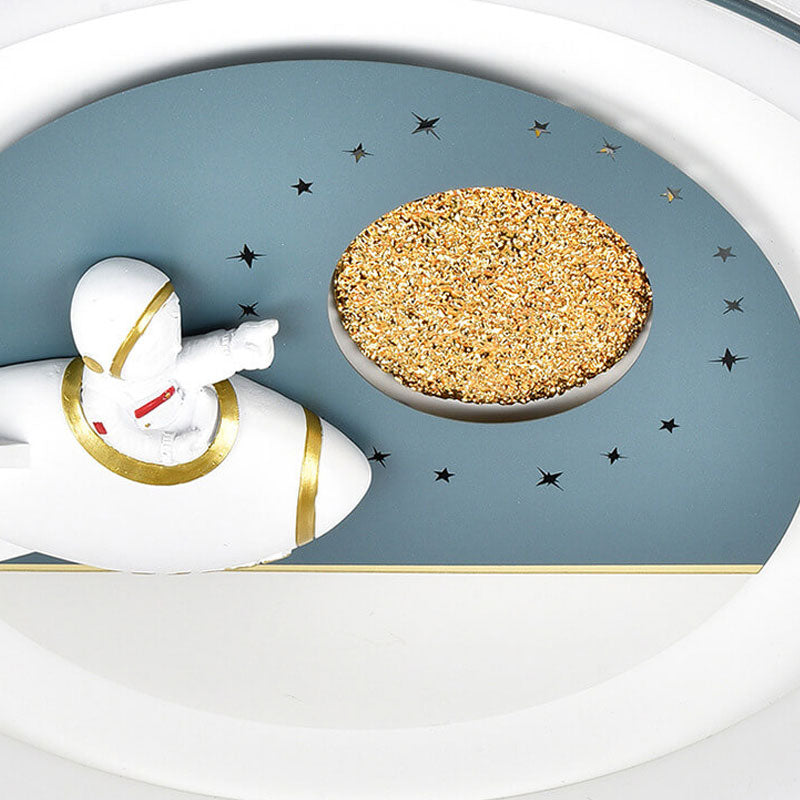 Lumendat Childlike Eye Protection Cartoon Space Villain LED Flush Mount Light Lumendat