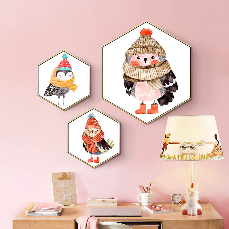 Lumendat Nordic Fun Cartoon Pattern Resin Fabric Children 1-Light Table Lamp Lumendat