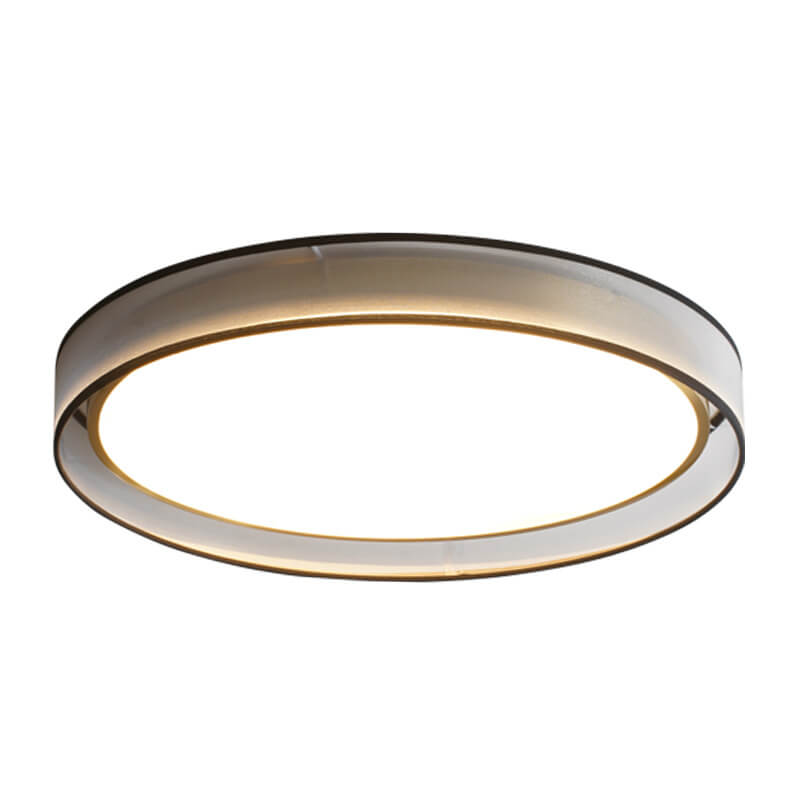 Nordic Luxury Round Fabric Brass Acrylic LED Flush Mount Ceiling Light BulbSquare