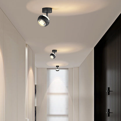 Modern Simplicity Cylinder Acrylic Aluminum Iron LED Spotlight Semi-Flush Mount Ceiling Light For Living Room