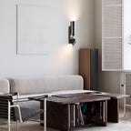 Modern Minimalist Rotatable Cylinder Metal Glass 2-Light Wall Sconce Lamp For Bedroom Lumendat