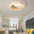 Lumendat Modern Creative Golden Dolphin Iron LED Flush Mount Ceiling Light Lumendat
