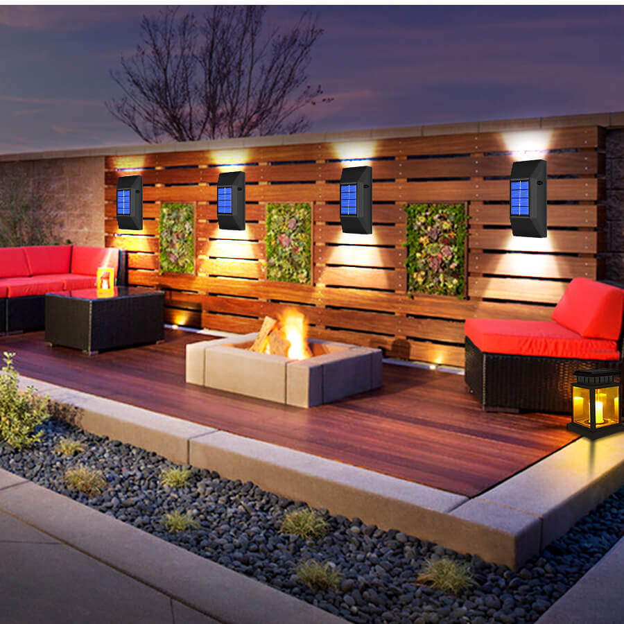 Simple Solar Waterproof Up and Down Lighted LED Wall Sconce Lamp Lumendat
