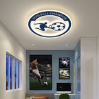 Lumendat Contemporary Creative Kids Round Football Iron Acrylic LED Flush Mount Ceiling Light For Bedroom Lumendat