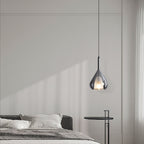 Contemporary Scandinavian Diamond Copper Glass 1-light Pendant Light for Bedroom