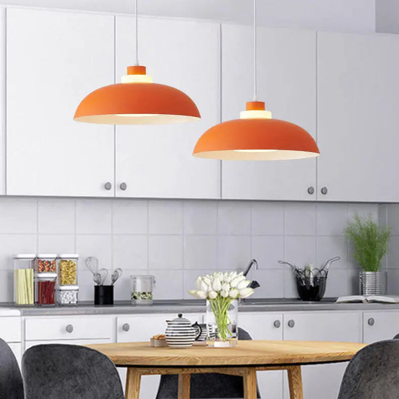 Modern Solid Color Macaron Acrylic Aluminum 1-light Pendant Light BulbSquare