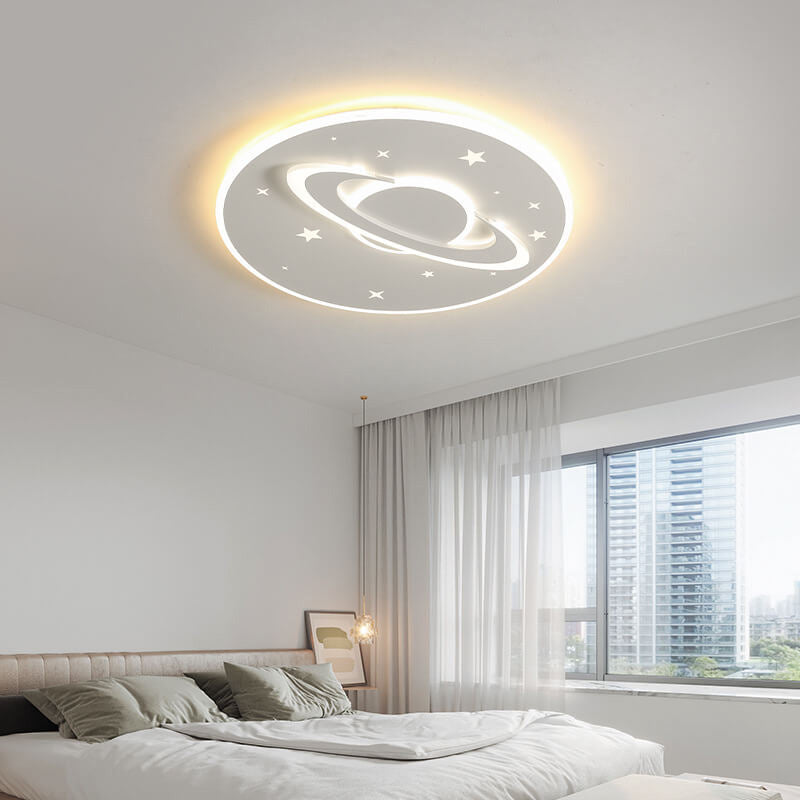 Lumendat Creative Cartoon Planet Star LED Round Flush Mount Ceiling Light Lumendat