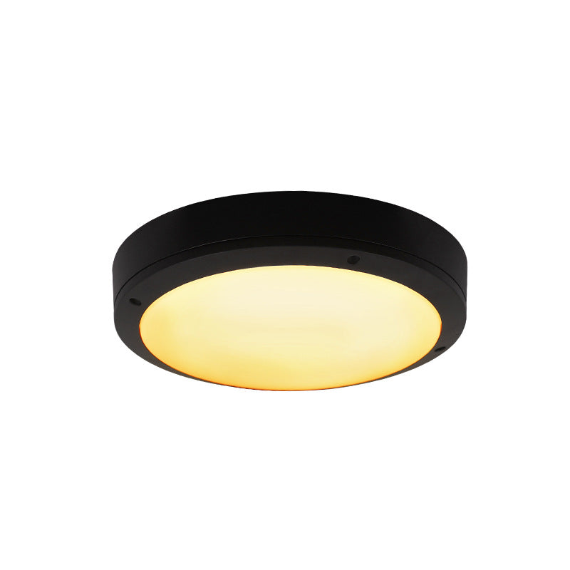 Outdoor Simple Round Octagon Aluminum Waterproof LED Flush Mount Ceiling Light BulbSquare