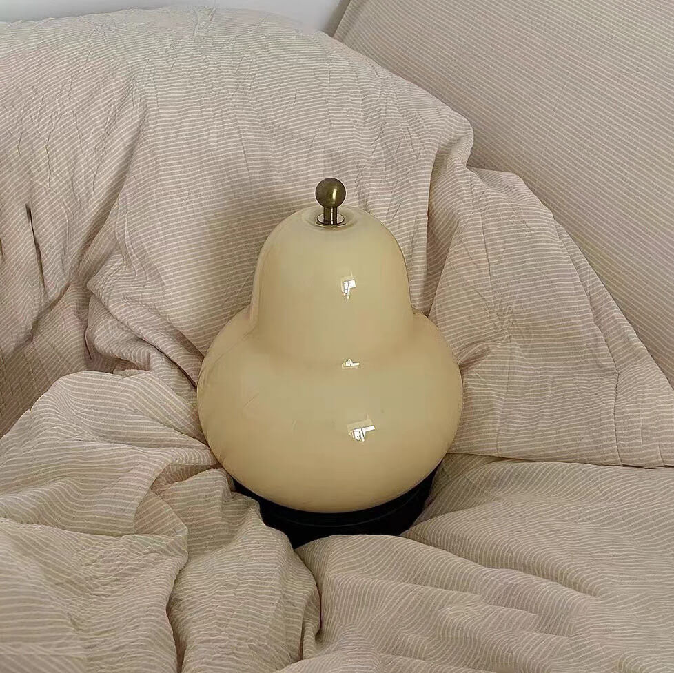 Traditional French Cream Pear Shape LED Rechargeable Touch Table Lamp For Bedroom Lumendat