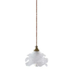 French Vintage Petal Glass 1-light LED Pendant Light Lumendat