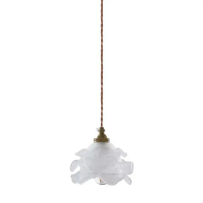 French Vintage Petal Glass 1-light LED Pendant Light Lumendat