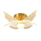 Creative Gold Double Layer Overlap Design LED Semi-flush Mount Light