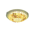 Tiffany Creative Mosaic Shells 1-light Flush Mount Ceiling Light BulbSquare