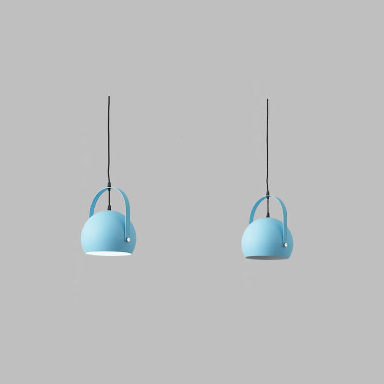 Nordic Macaron Aluminum Semicircle 1-light Pendant Light