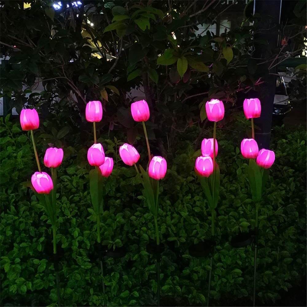Outdoor Solar Tulip LED Waterproof Lawn Ground Decorative Insert Landscape Light Lumendat