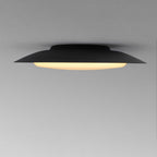 Contemporary Scandinavian Round Aluminum Acrylic Copper LED Semi-Flush Mount Ceiling Light For Living Room
