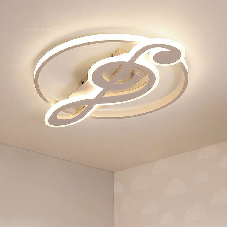 Nordic Creative Music Notes Design LED Flush Mount Ceiling Light BulbSquare