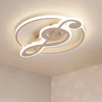 Nordic Creative Music Notes Design LED Flush Mount Ceiling Light BulbSquare
