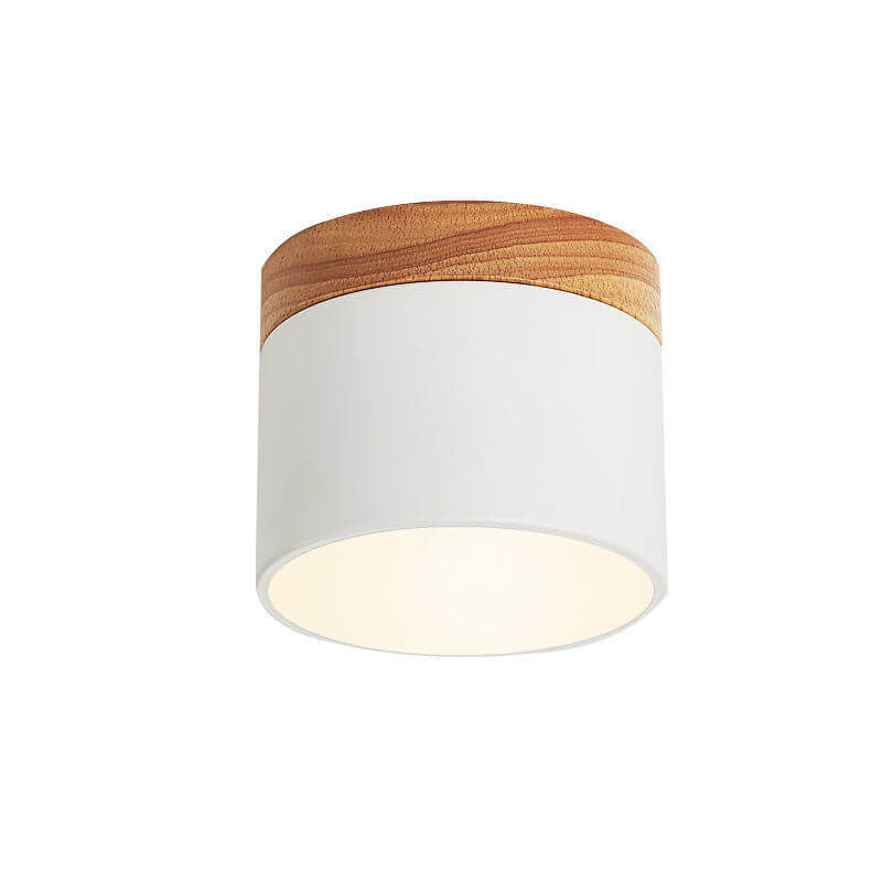 Scandinavian Macaroon Solid Color Log LED Flush Mount Ceiling Light BulbSquare