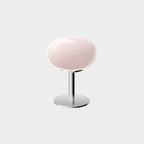 Nordic Vintage Cream Round Glass 1-Light Table Lamp Lumendat
