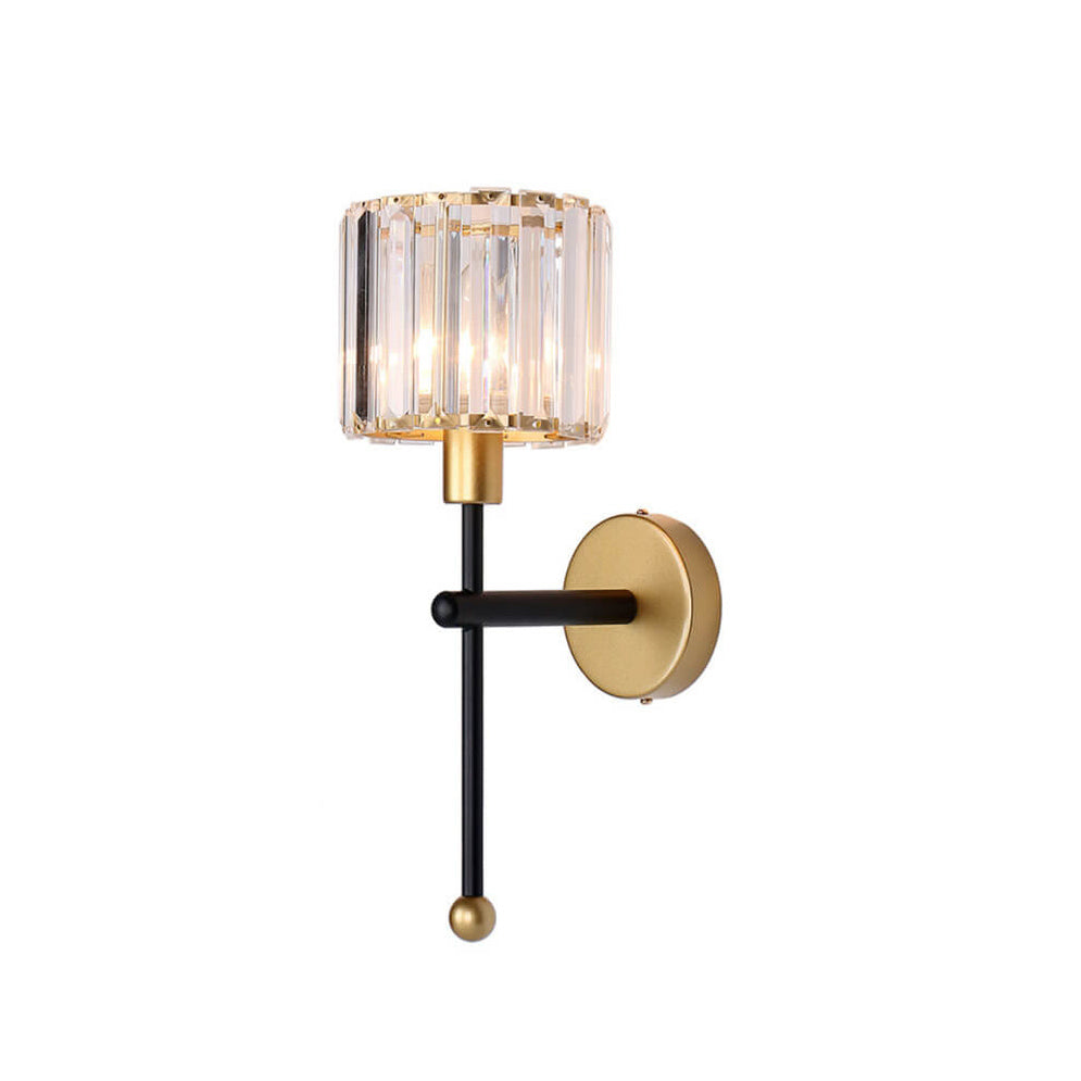 Modern Light Luxury Crystal Long Arm 1-Light Wall Sconce Lamp Lumendat