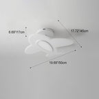 Modern Art Deco Airplane Shaped Acrylic Iron LED Semi-Flush Mount Ceiling Light For Living Room