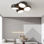 Scandinavian Modern Minimalist Iron Plastic Round LED Semi-flush Mount Ceiling Light BulbSquare