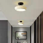 Modern Light Luxury Ceramic Disc 1-light Semi-flush Mount Lighting