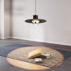 Modern Minimalist Cylinder Flying Saucer Metal LED Pendant Light for Living Room