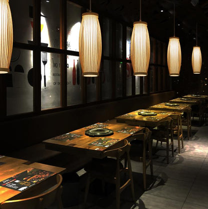 Creative Bamboo Weaving Lantern 1-light Pendant Light