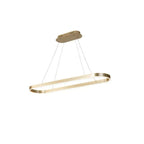 Modern Minimalist Light Luxury Oval Aluminum LED Chandelier BulbSquare