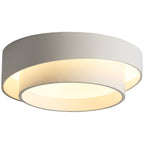 Modern Minimalist Overlapping Round LED Flush Mount Ceiling Light BulbSquare