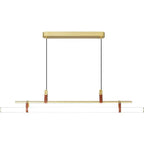 Nordic Minimalist Long Strip Leather LED Island Light Chandelier Lumendat