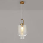 Nordic Light Luxury Oval Clear Glass 1-light Pendant Light BulbSquare
