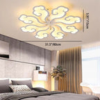 Modern Minimalist Xiang Yun Iron Acrylic LED Semi-Flush Mount Ceiling Light For Living Room
