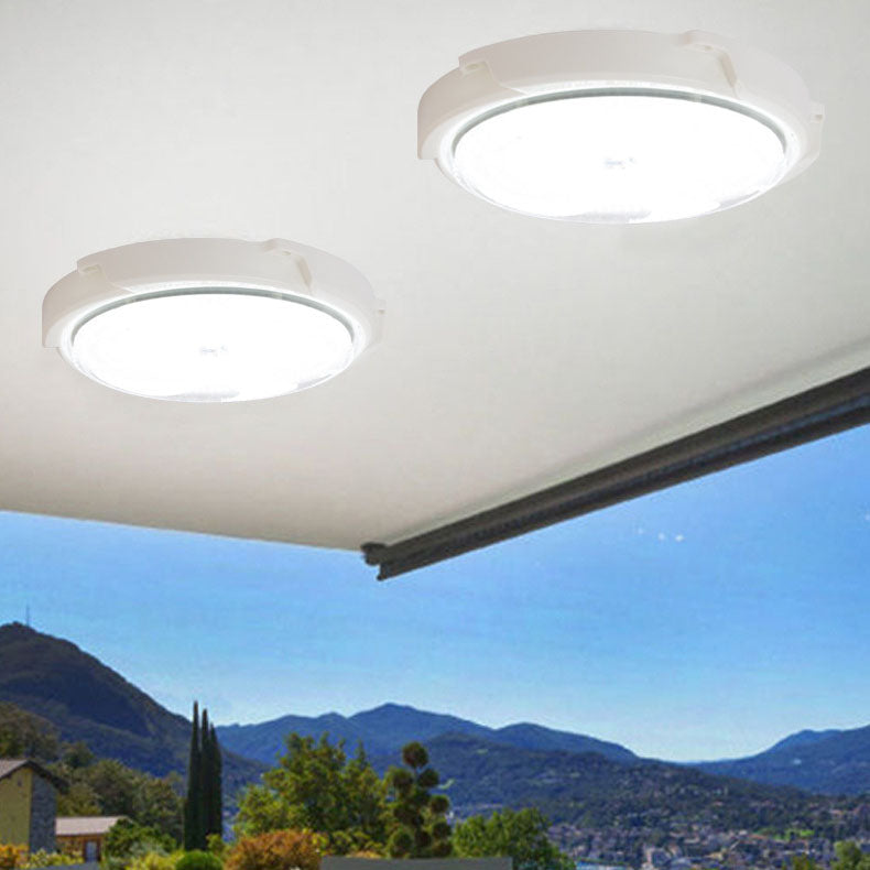 Modern Round Solar LED Remote Control Outdoor Indoor Flush Mount Lighting Lumendat