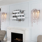 Lumendat Postmodern Luxury Aluminum Chain Tassel 2-Light Wall Sconce Lumendat
