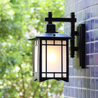 Modern Waterproof Solar Aluminum Chinese Pavilion Shape 1-Light Wall Sconce Lamp Lumendat
