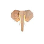 Nordic Creative Solid Wood Elephant Shape LED Wall Sconce Lamp