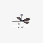 Lumendat Simple Colorful Round Fan Leaf Kids Downrods Ceiling Fan Light Lumendat