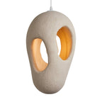 Japanese Wabi-sabi Resin Geometric Circle 1-light Pendant Light BulbSquare