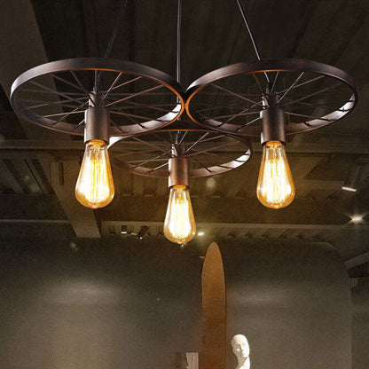 Industrial Creative Personality Wrought Iron Wheels 1/3/6-light Chandelier