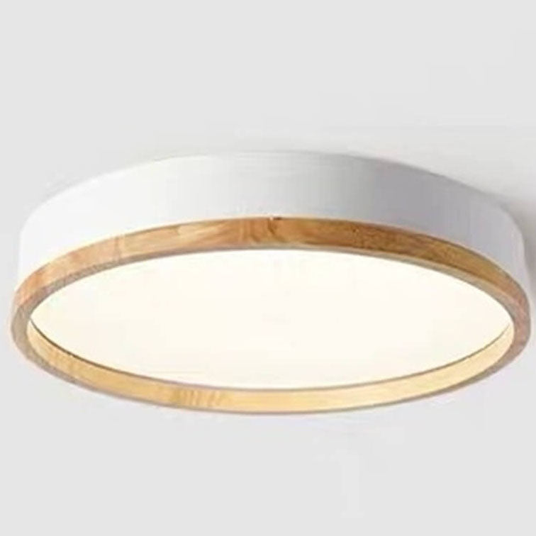 Simple Macaron Round Acrylic LED Flush Mount Ceiling Light BulbSquare