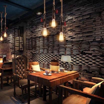 Modern Vintage Industrial Twine Iron 1-light Pendant Light