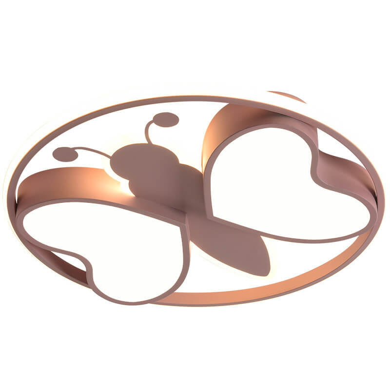 Lumendat Creative Cartoon Butterfly Round LED Flush Mount Ceiling Light Lumendat