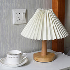 Vintage Pleated Umbrella-shaped LED Table Lamp Lumendat