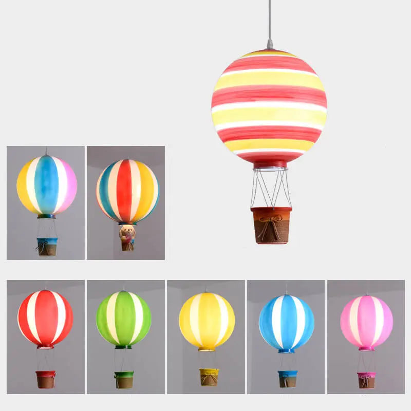 Scandinavian Modern Creative Hot Air Balloon Iron Acrylic 1-light Pendant Light BulbSquare